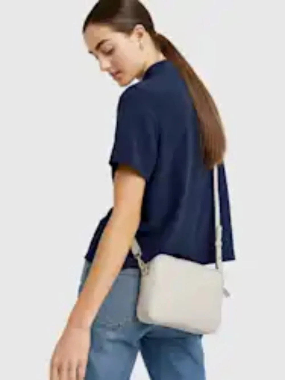 Quince Gemma Italian Leather Crossbody Bag -Stone